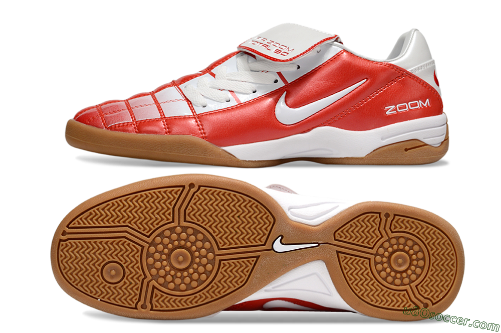 Nike Air Zoom Total 90 III IC Indoor & Futsal Soccer Shoes - White/Red 0