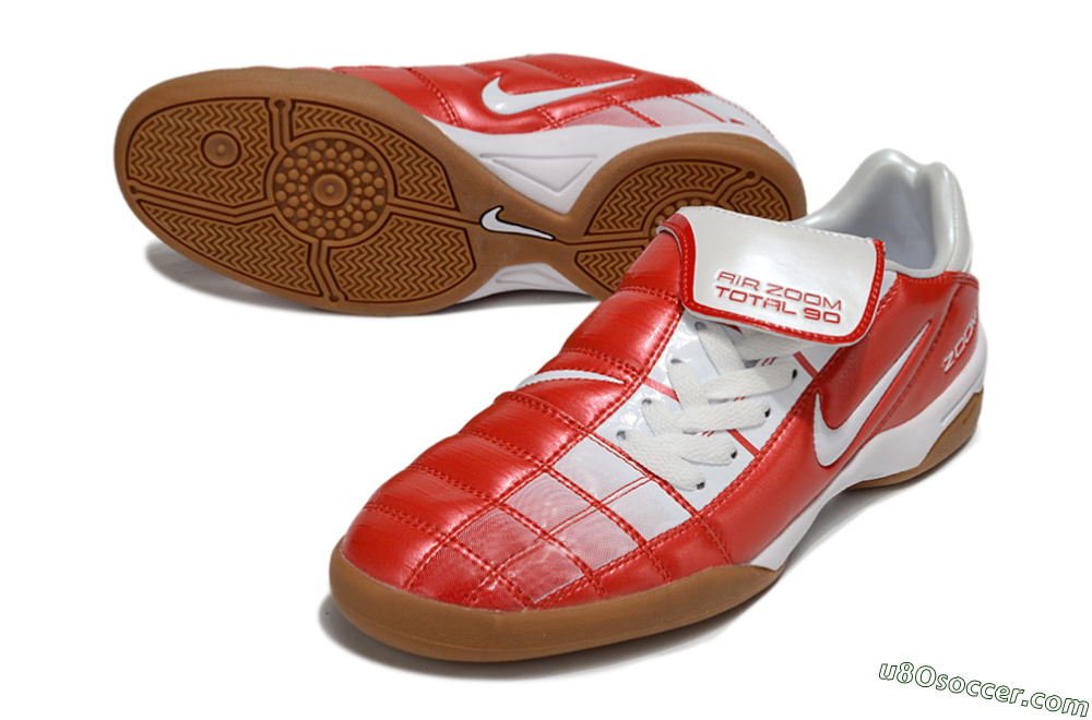 Nike Air Zoom Total 90 III IC Indoor & Futsal Soccer Shoes - White/Red 3