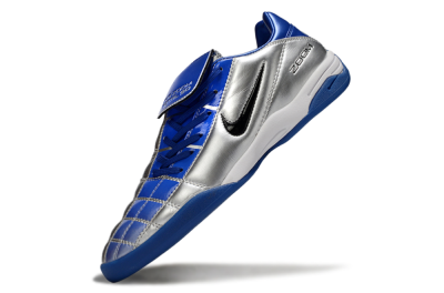Nike Air Zoom Total 90 III IC Indoor & Futsal Soccer Shoes - Silver/Black/Blue