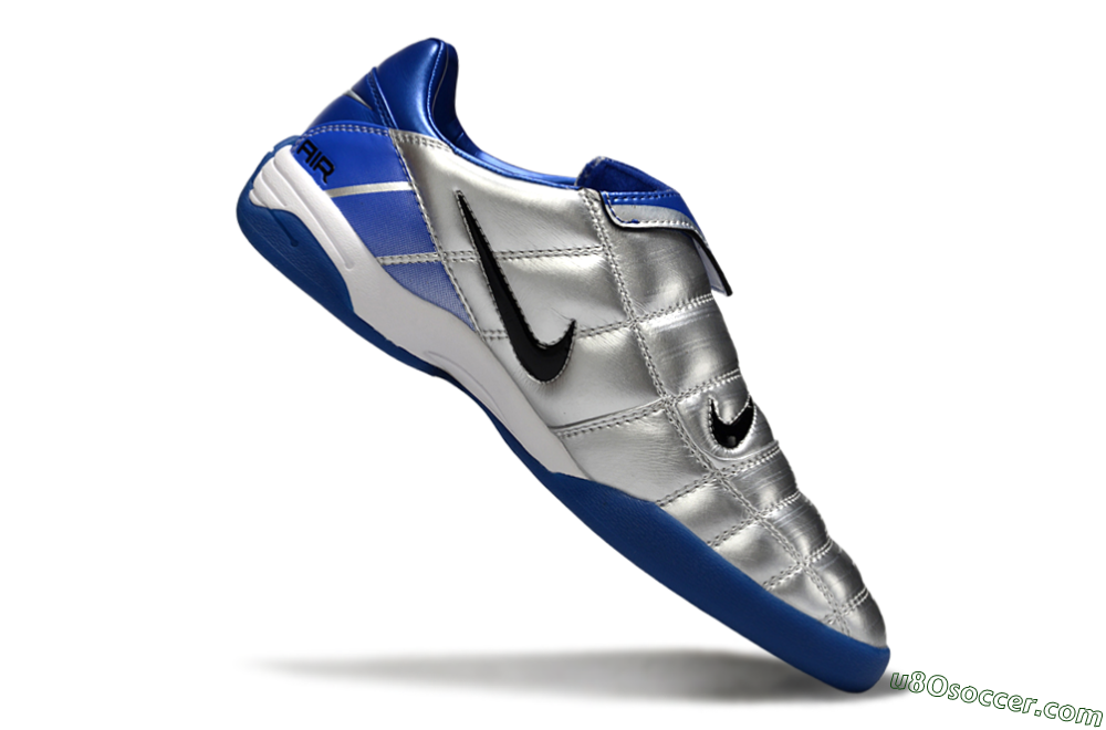 Nike Air Zoom Total 90 III IC Indoor & Futsal Soccer Shoes - Silver/Black/Blue 4