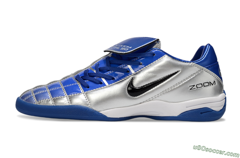 Nike Air Zoom Total 90 III IC Indoor & Futsal Soccer Shoes - Silver/Black/Blue 2