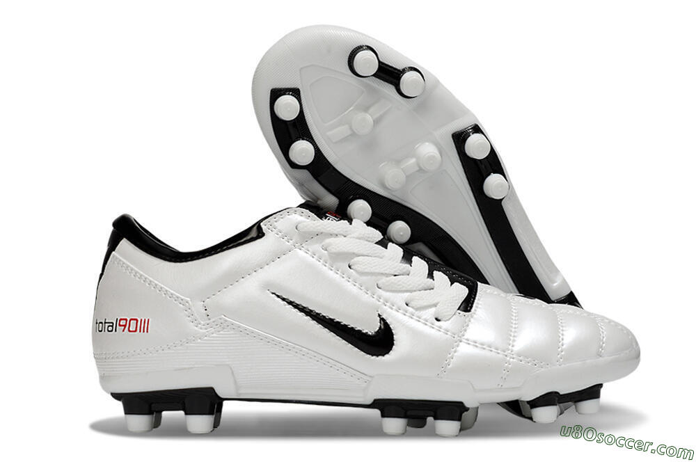 Nike Total 90 III FG Firm Ground Soccer Cleats - White/Black 1