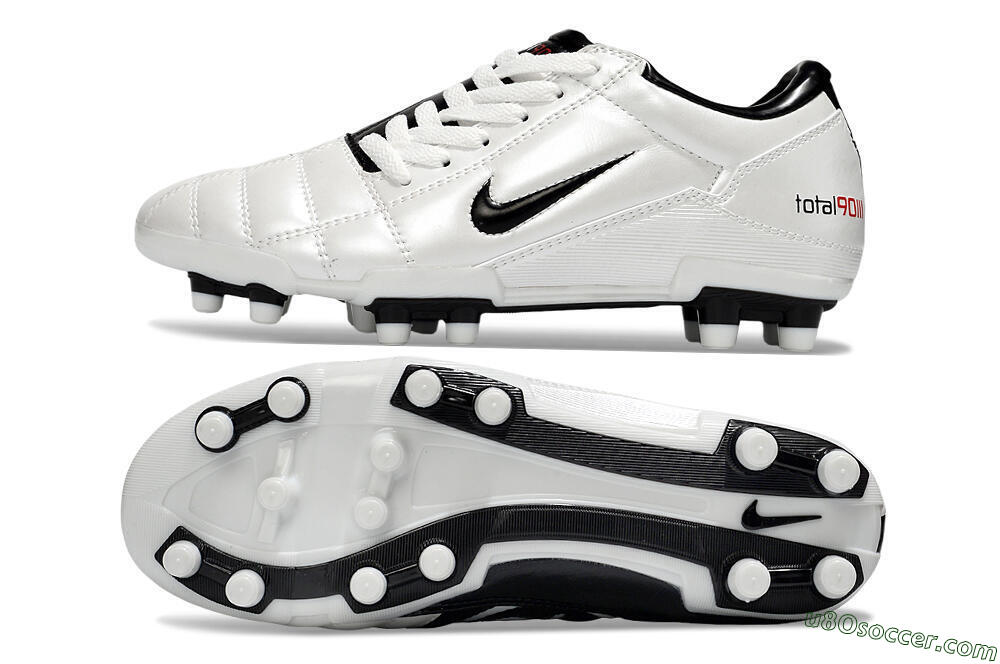 Nike Total 90 III FG Firm Ground Soccer Cleats - White/Black 0