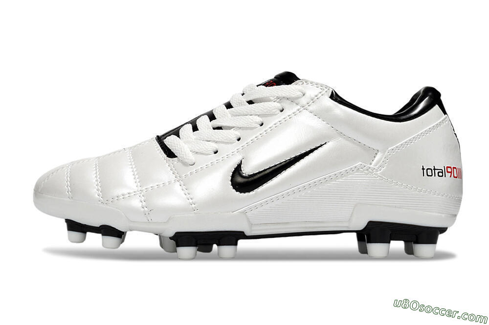 Nike Total 90 III FG Firm Ground Soccer Cleats - White/Black 2