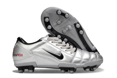 Nike Total 90 III FG Firm Ground Soccer Cleats - Silver/Black