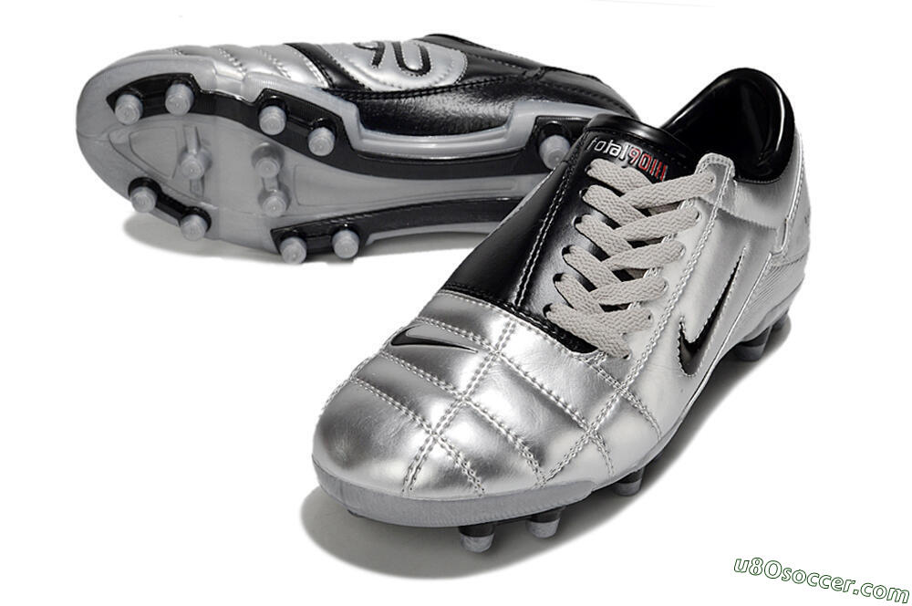 Nike Total 90 III FG Firm Ground Soccer Cleats - Silver/Black 3