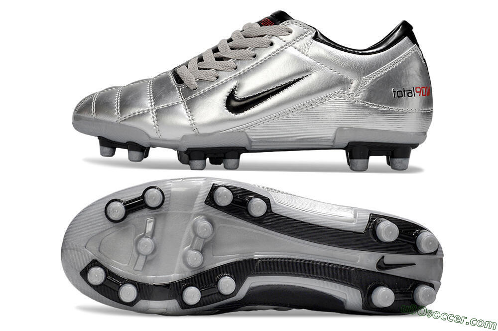 Nike Total 90 III FG Firm Ground Soccer Cleats - Silver/Black 0
