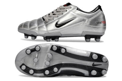 Nike Total 90 III FG Firm Ground Soccer Cleats - Silver/Black
