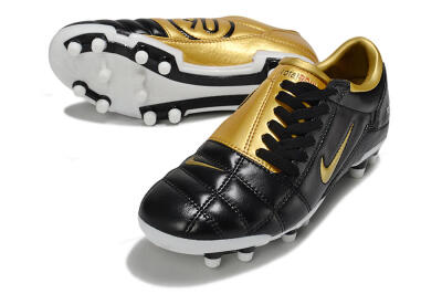 Nike Total 90 III FG Firm Ground Soccer Cleats - Black/Gold/White