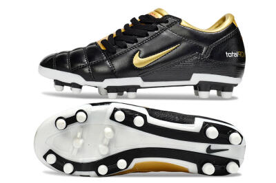 Nike Total 90 III FG Firm Ground Soccer Cleats - Black/Gold/White