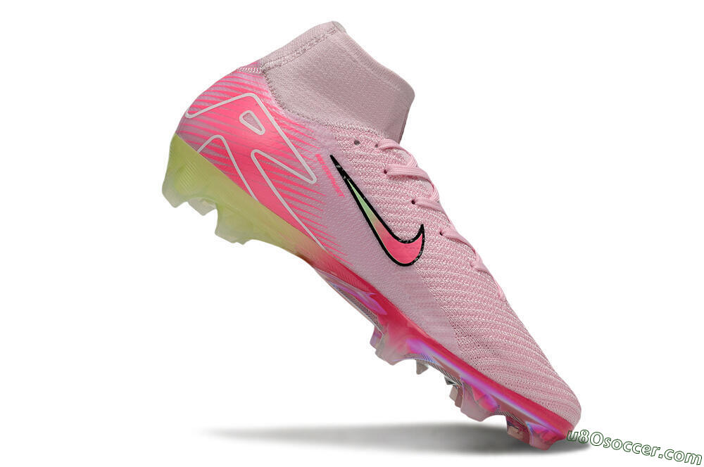Nike Air Zoom Mercurial Superfly 10 Elite FG Firm Ground Soccer Cleats - Pink/Black/Yellow 4