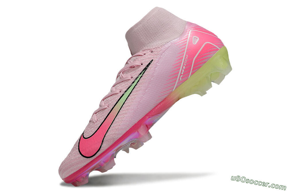 Nike Air Zoom Mercurial Superfly 10 Elite FG Firm Ground Soccer Cleats - Pink/Black/Yellow 5