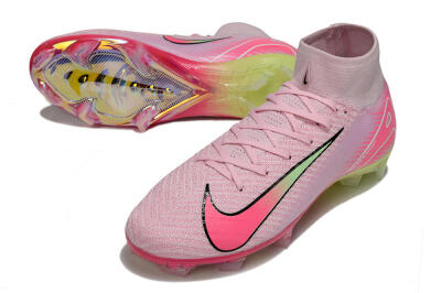 Nike Air Zoom Mercurial Superfly 10 Elite FG Firm Ground Soccer Cleats - Pink/Black/Yellow