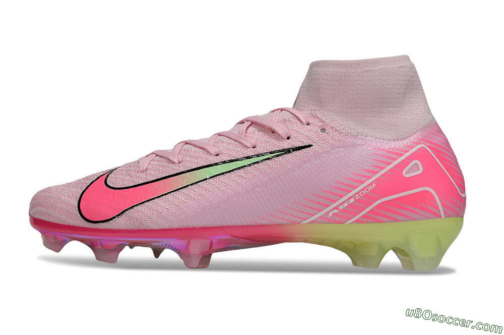Nike Air Zoom Mercurial Superfly 10 Elite FG Firm Ground Soccer Cleats - Pink/Black/Yellow 2