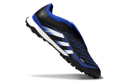 Adidas Predator 25 Elite Foldover Tongue TF Artificial Turf Soccer Shoes - Black/Blue/White