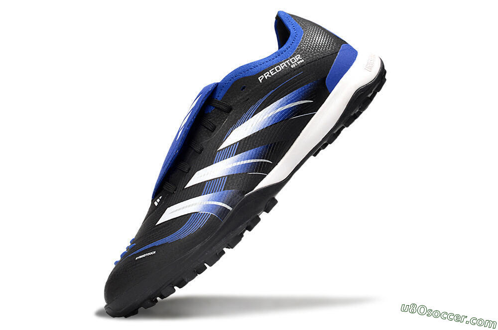 Adidas Predator 25 Elite Foldover Tongue TF Artificial Turf Soccer Shoes - Black/Blue/White 5