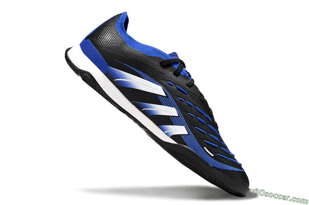 Adidas Predator 25 Elite IC Indoor & Futsal Soccer Shoes - Black/Blue/White 4