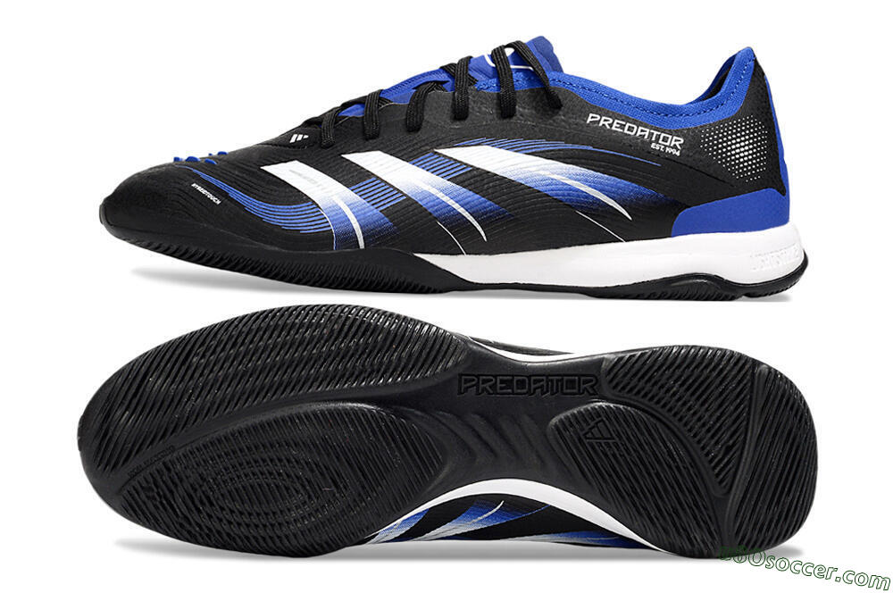 Adidas Predator 25 Elite IC Indoor & Futsal Soccer Shoes - Black/Blue/White 0
