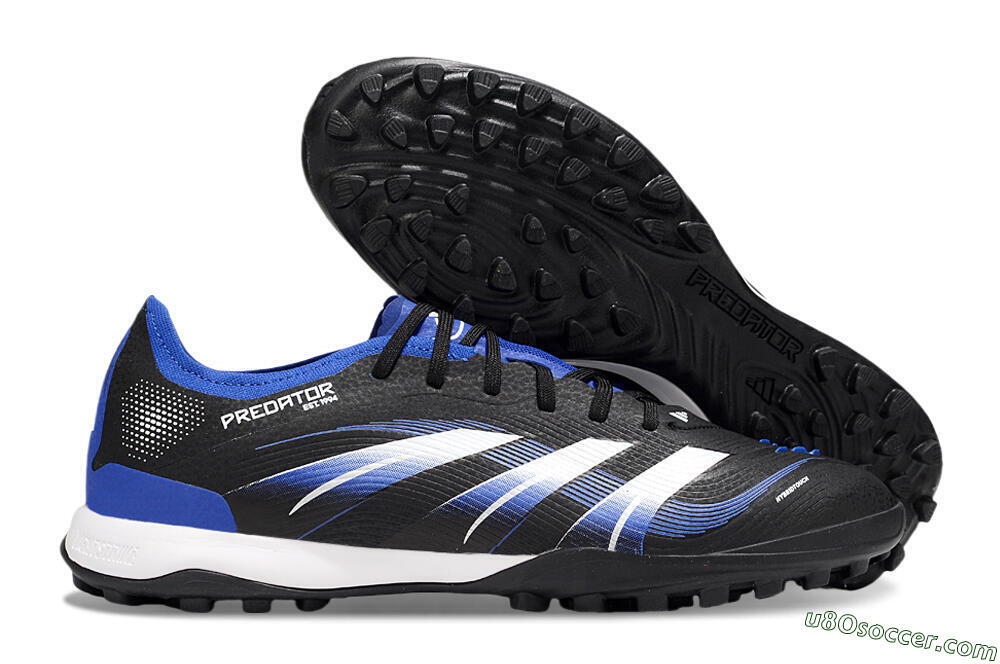 Adidas Predator 25 Elite TF Artificial Turf Soccer Shoes - Black/Blue/White 1