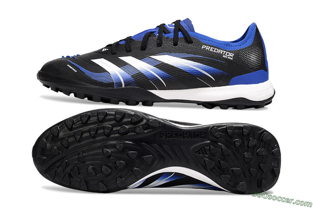Adidas Predator 25 Elite TF Artificial Turf Soccer Shoes - Black/Blue/White 0