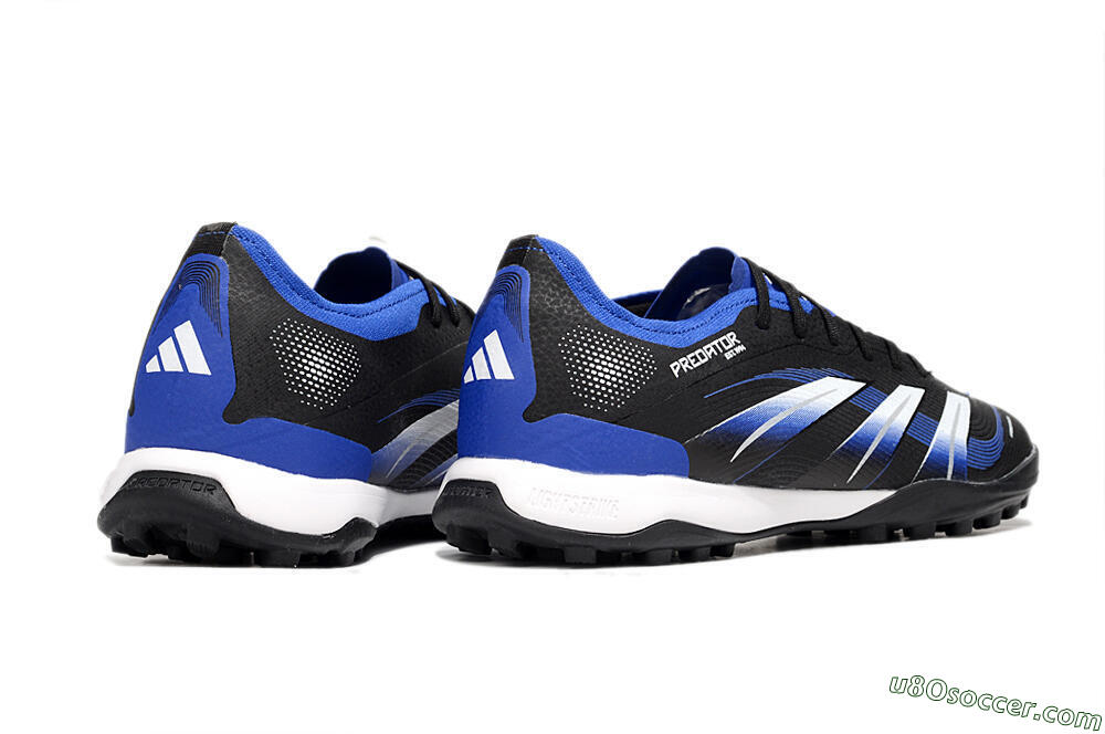 Adidas Predator 25 Elite TF Artificial Turf Soccer Shoes - Black/Blue/White 6