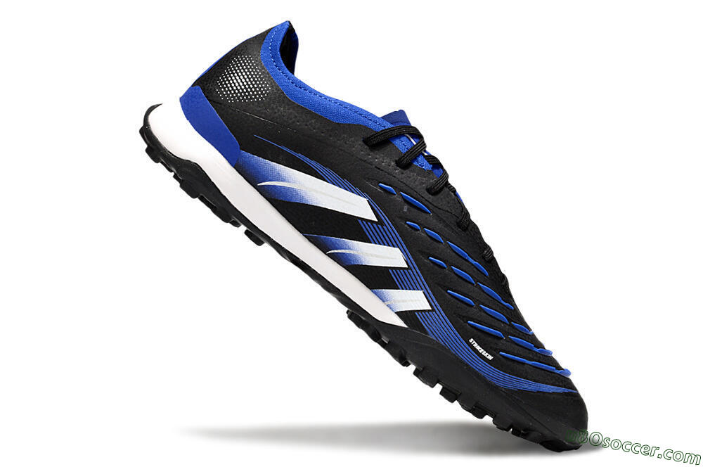 Adidas Predator 25 Elite TF Artificial Turf Soccer Shoes - Black/Blue/White 4