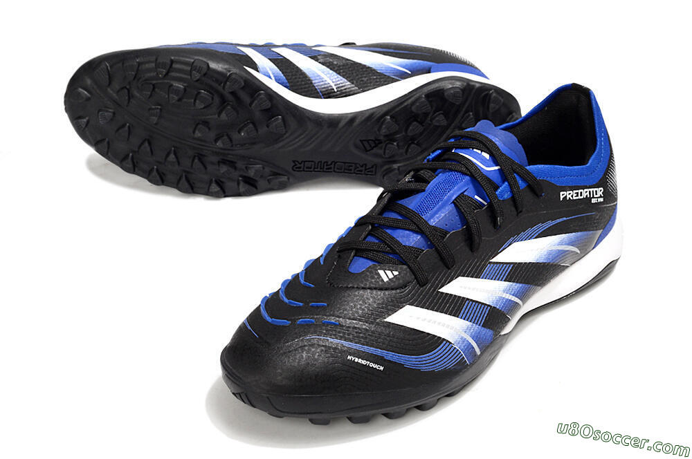 Adidas Predator 25 Elite TF Artificial Turf Soccer Shoes - Black/Blue/White 3