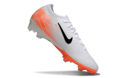 Nike Air Zoom Mercurial Vapor 16 Elite FG Firm Ground Soccer Cleats - White/Black/Orange