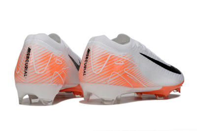 Nike Air Zoom Mercurial Vapor 16 Elite FG Firm Ground Soccer Cleats - White/Black/Orange