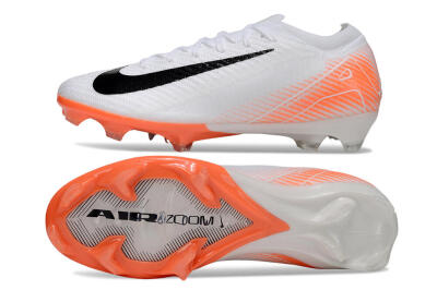 Nike Air Zoom Mercurial Vapor 16 Elite FG Firm Ground Soccer Cleats - White/Black/Orange