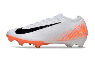 Nike Air Zoom Mercurial Vapor 16 Elite FG Firm Ground Soccer Cleats - White/Black/Orange