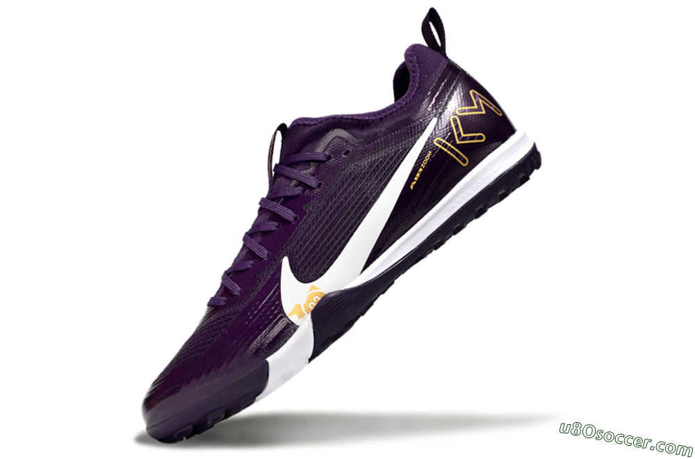 Nike Air Zoom Mercurial Vapor 16 Elite TF Artificial Turf Soccer Shoes - Purple/White/Gold 5