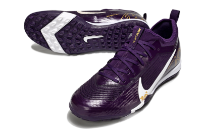 Nike Air Zoom Mercurial Vapor 16 Elite TF Artificial Turf Soccer Shoes - Purple/White/Gold