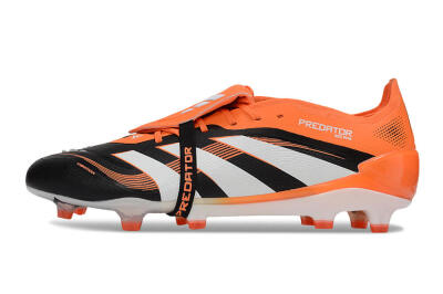 Adidas Predator 25 Elite Foldover Tongue FG Firm Ground Soccer Cleats - White/Black/Red