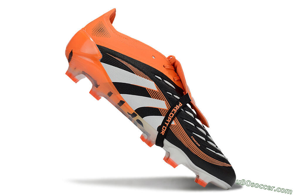 Adidas Predator 25 Elite Foldover Tongue FG Firm Ground Soccer Cleats - White/Black/Red 4