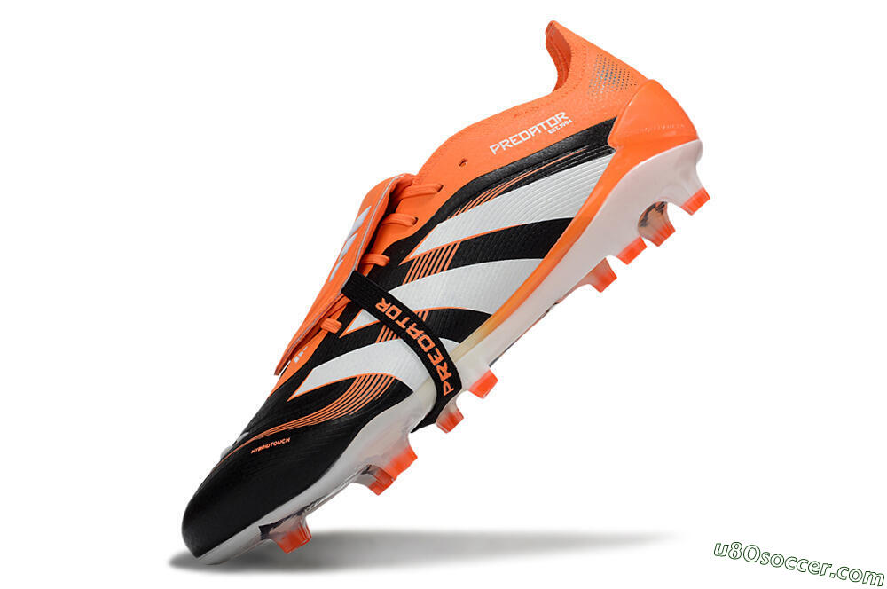 Adidas Predator 25 Elite Foldover Tongue FG Firm Ground Soccer Cleats - White/Black/Red 5