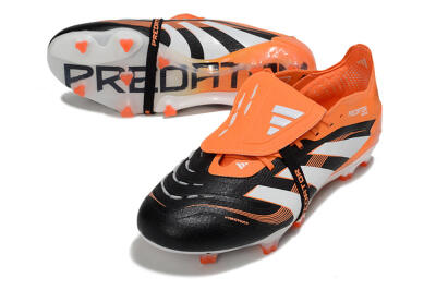 Adidas Predator 25 Elite Foldover Tongue FG Firm Ground Soccer Cleats - White/Black/Red