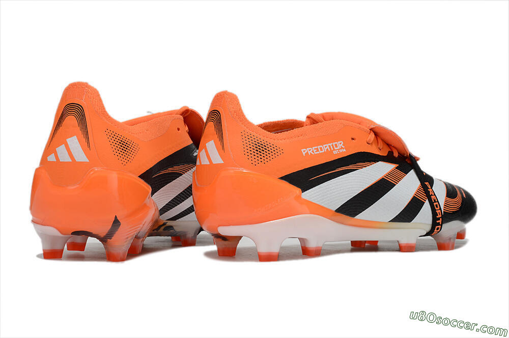 Adidas Predator 25 Elite Foldover Tongue FG Firm Ground Soccer Cleats - White/Black/Red 6