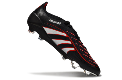 Adidas Predator 25 Elite FG Firm Ground Soccer Cleats - Black/Silver/Red