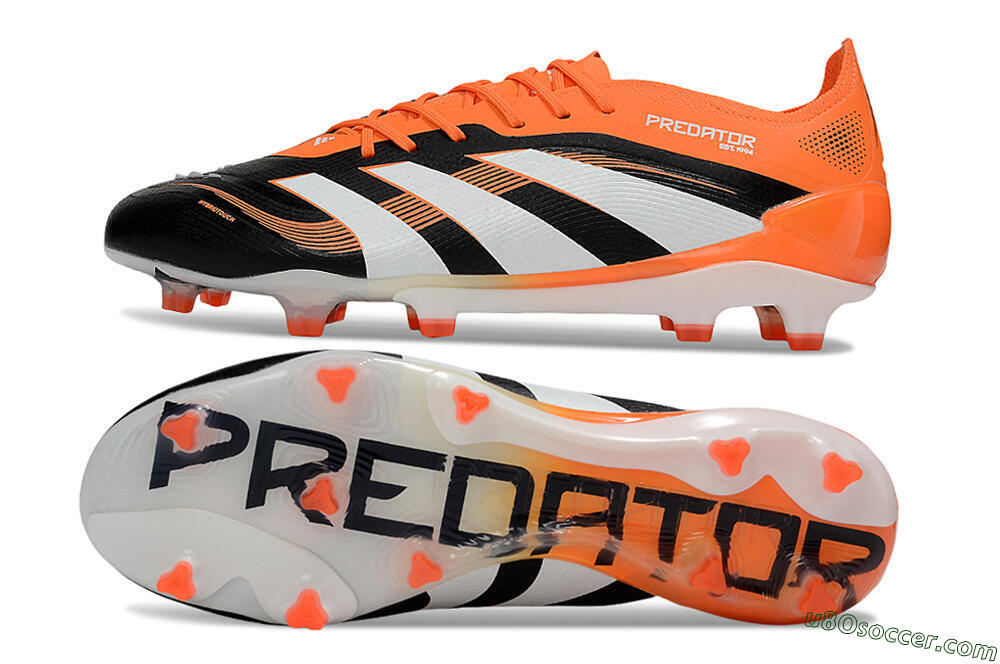 Adidas Predator 25 Elite FG Firm Ground Soccer Cleats - White/Black/Red 0