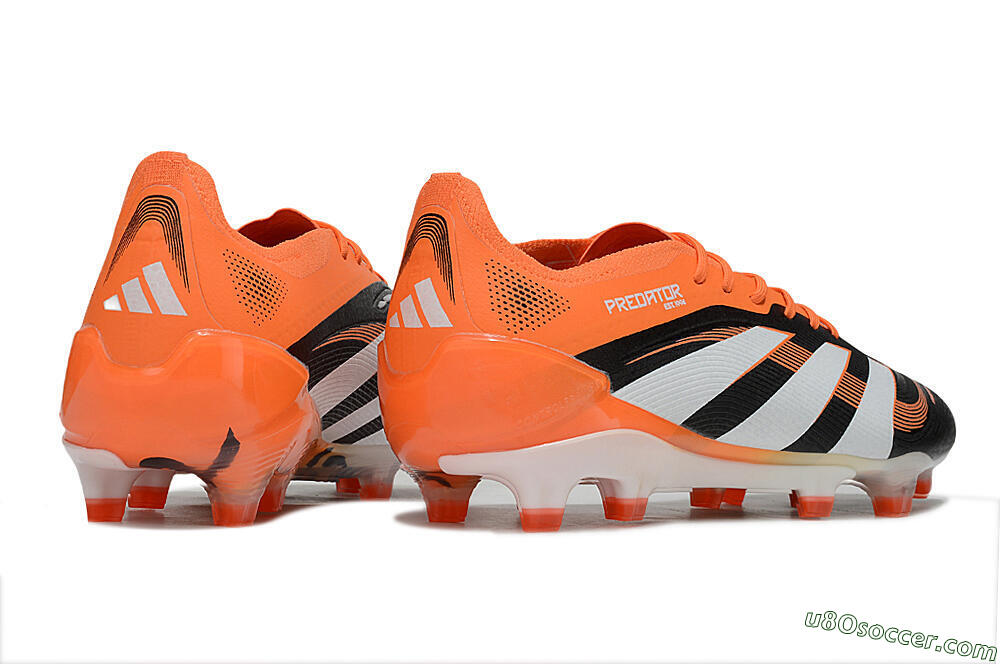 Adidas Predator 25 Elite FG Firm Ground Soccer Cleats - White/Black/Red 5