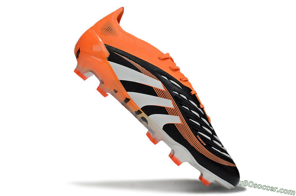 Adidas Predator 25 Elite FG Firm Ground Soccer Cleats - White/Black/Red 3