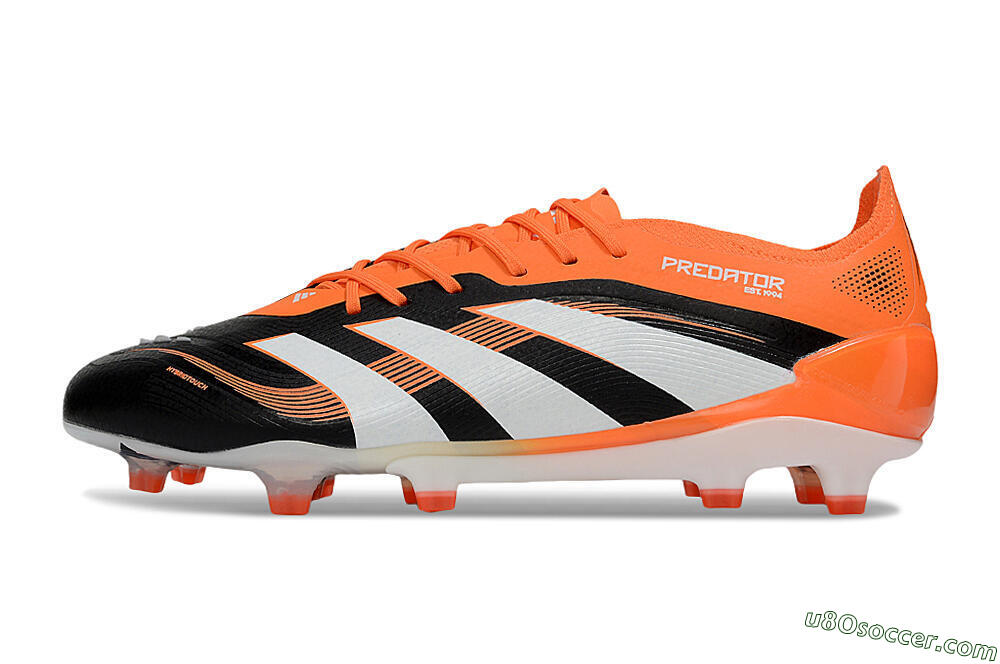 Adidas Predator 25 Elite FG Firm Ground Soccer Cleats - White/Black/Red 1