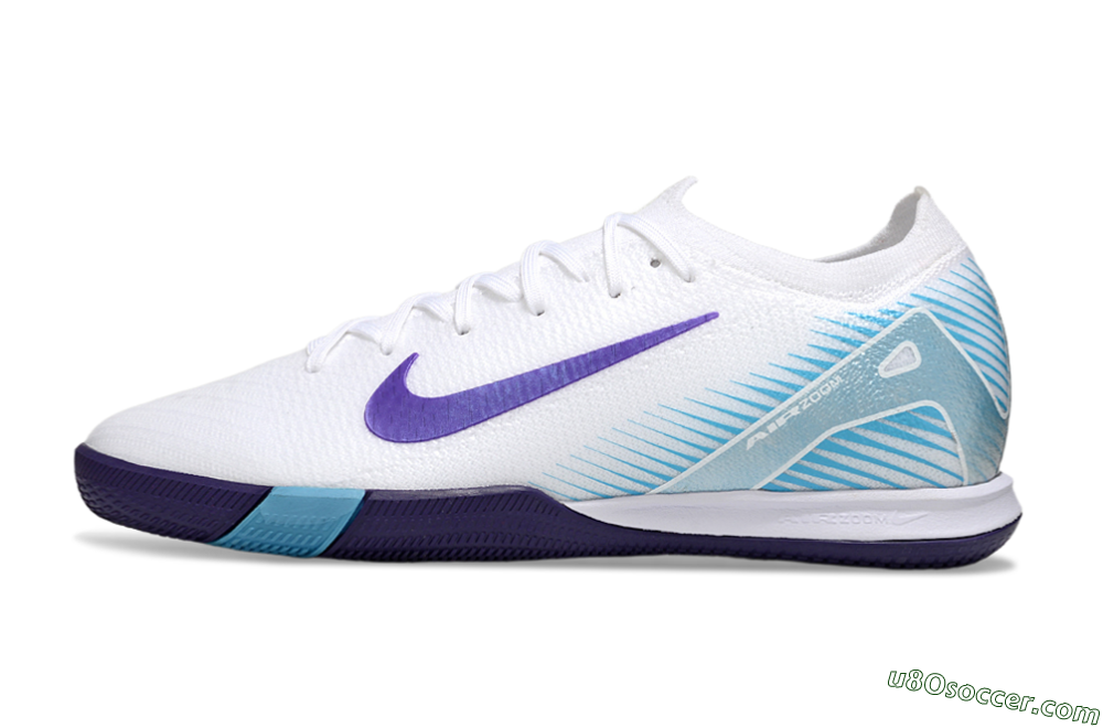 Nike Air Zoom Mercurial Vapor 16 Elite IC Indoor & Futsal Soccer Shoes - White/Purple/Pink 2
