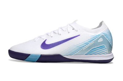 Nike Air Zoom Mercurial Vapor 16 Elite IC Indoor & Futsal Soccer Shoes - White/Purple/Pink