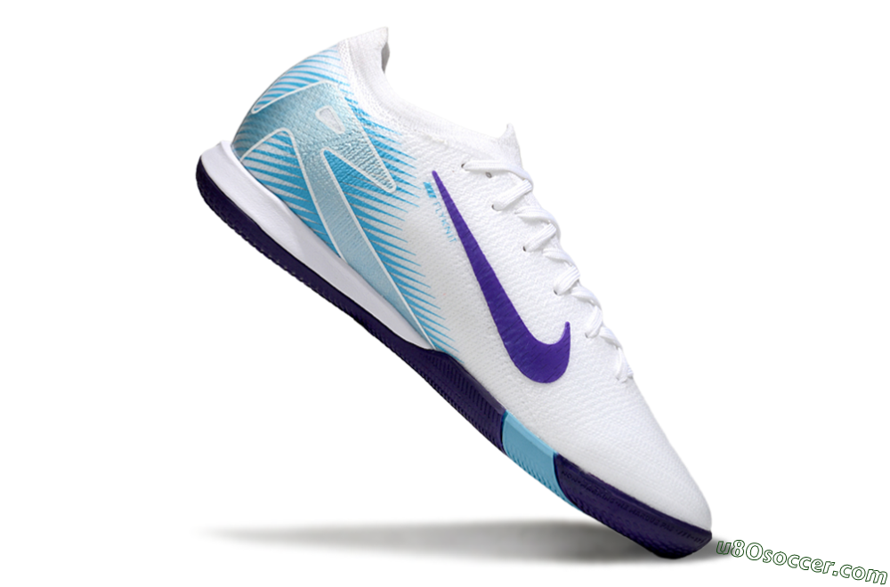 Nike Air Zoom Mercurial Vapor 16 Elite IC Indoor & Futsal Soccer Shoes - White/Purple/Pink 4