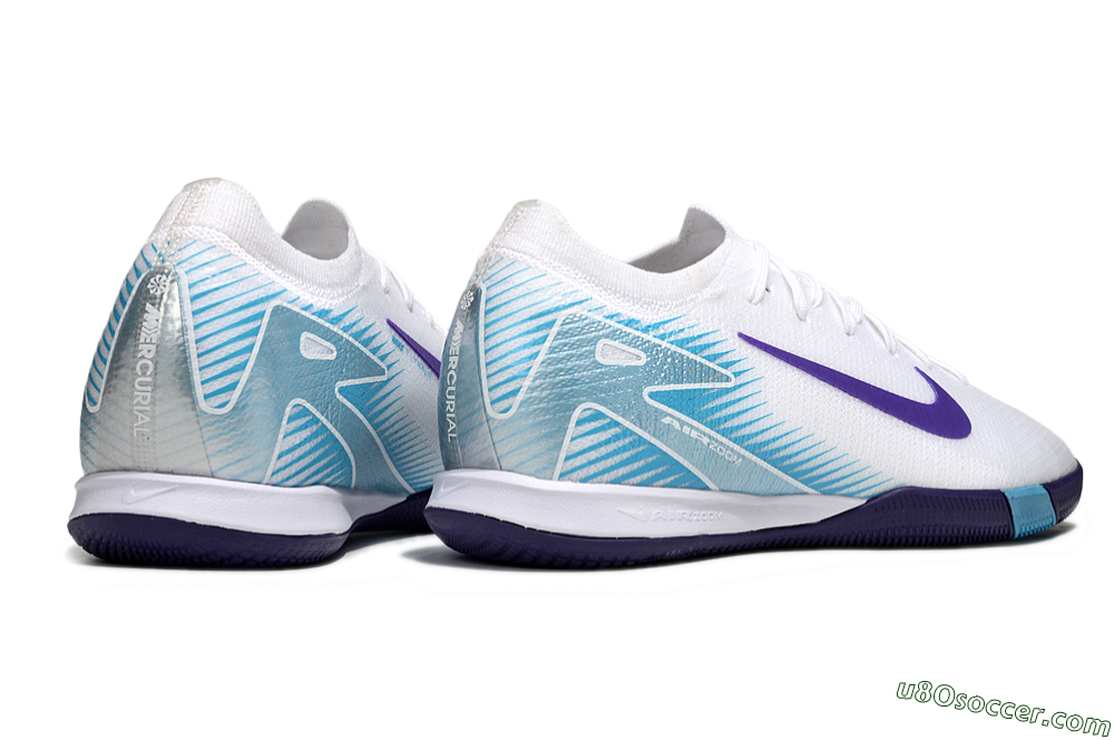 Nike Air Zoom Mercurial Vapor 16 Elite IC Indoor & Futsal Soccer Shoes - White/Purple/Pink 6