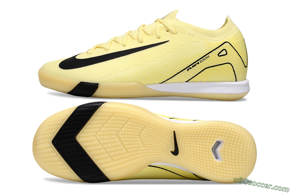 Nike Air Zoom Mercurial Vapor 16 Elite IC Indoor & Futsal Soccer Shoes - Beige/Black/White 0