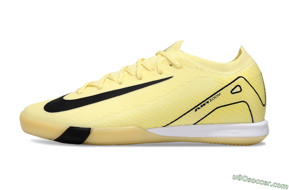 Nike Air Zoom Mercurial Vapor 16 Elite IC Indoor & Futsal Soccer Shoes - Beige/Black/White 2