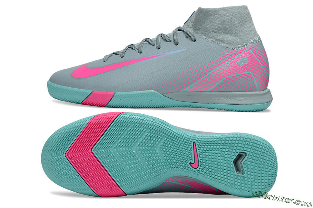Nike Air Zoom Mercurial Superfly 10 Elite IC Indoor & Futsal Soccer Shoes - Jade/Pink 0